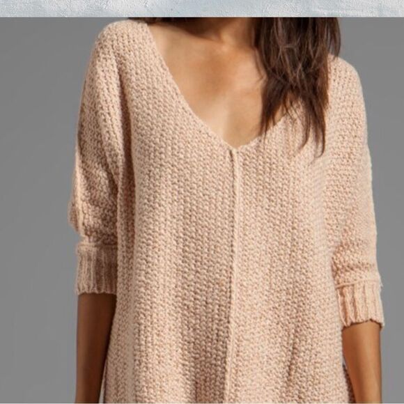 Free People Cozy Cat Sweater in Champagne Small NWT - Picture 3 of 6